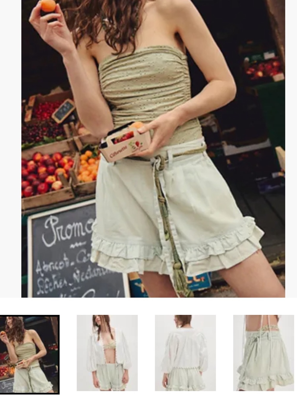 New❤️free people we the free Ruffle-Hem shorts XS